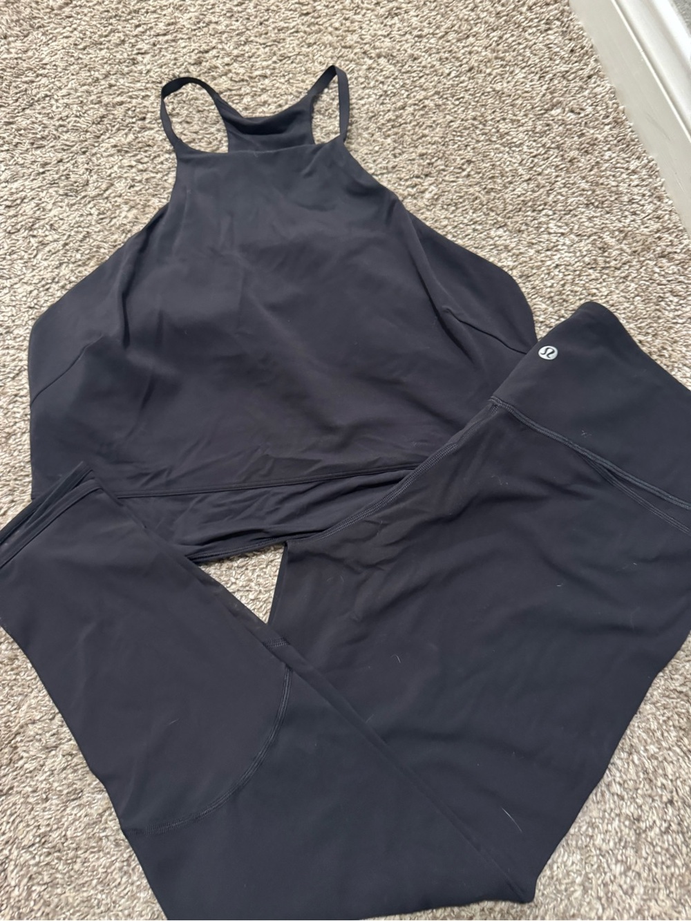 lululemon athletica Black Racerback Tank and High-Waist Leggings Set - Picture 2 of 8